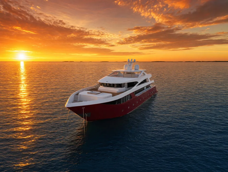 The bow of Marmoris at sunset